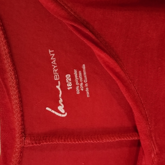 Lane Bryant, Red long sleeve Top. 18/20 - Picture 2 of 3